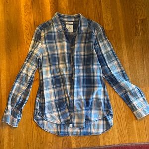American Eagle blue boyfriend for flannel